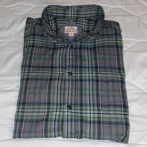 Merona Men’s Large Flannel Gray/Green Shirt NWT